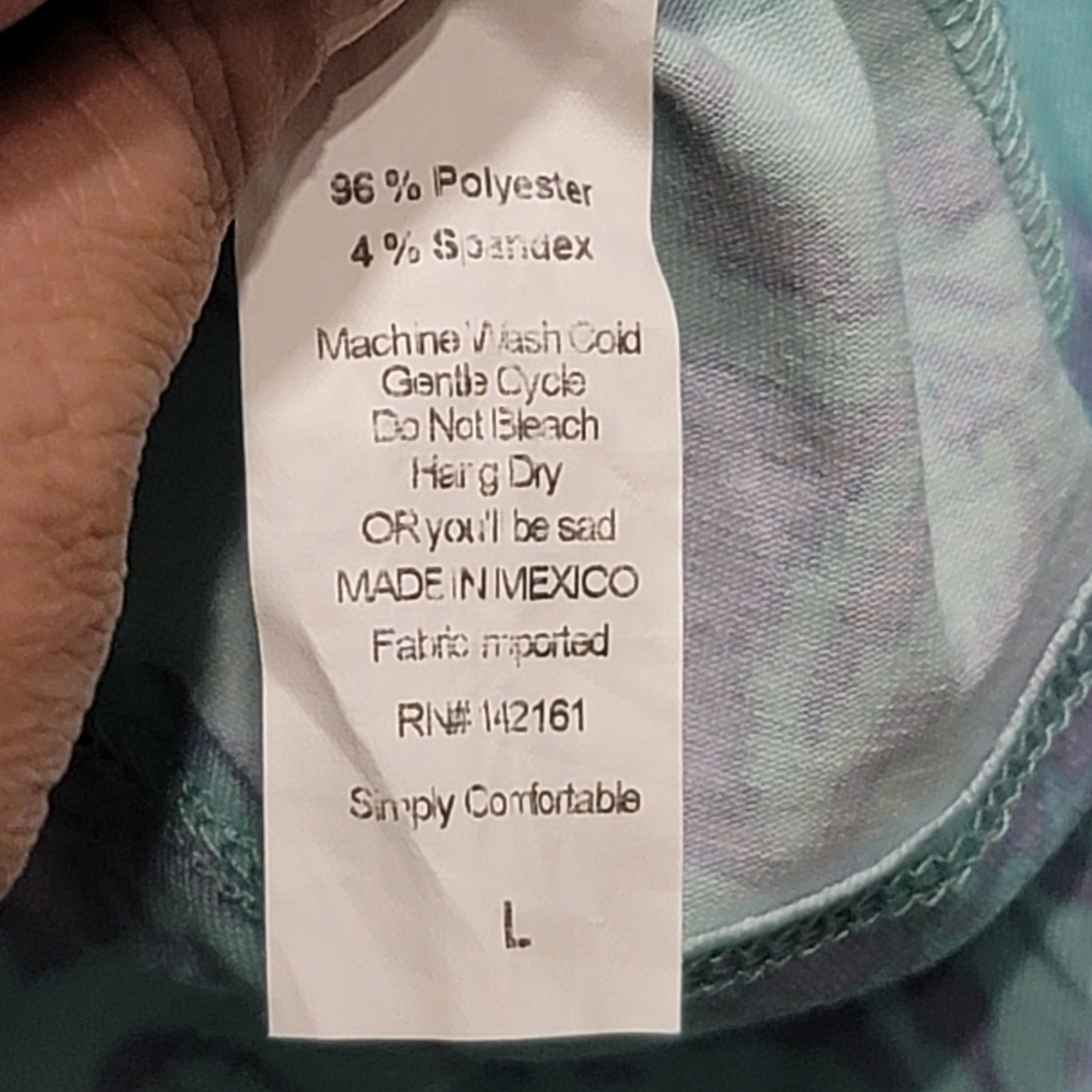 Sz L LuLaRoe Madison Skirt German Shepherd Print Mint Lavender Box Pleat A-Line - Picture 7 of 11